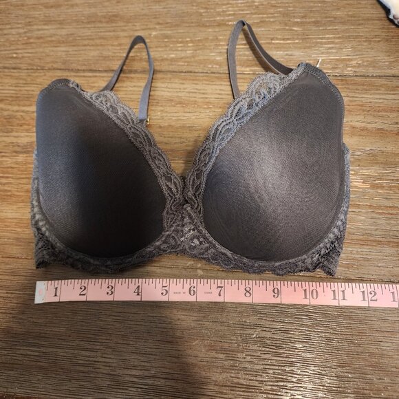 Natori Feathers Contour Underwire Plunge Black 34DDD - Picture 3 of 11